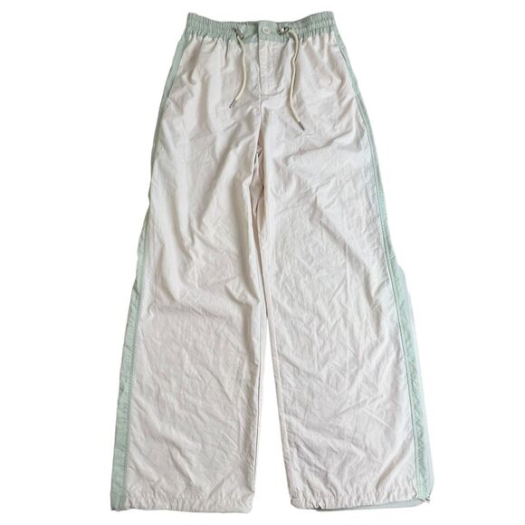 Le Lis Womens Beige Contrast Trim High Rise Wide Leg Track Pants Small NWT - Picture 2 of 9